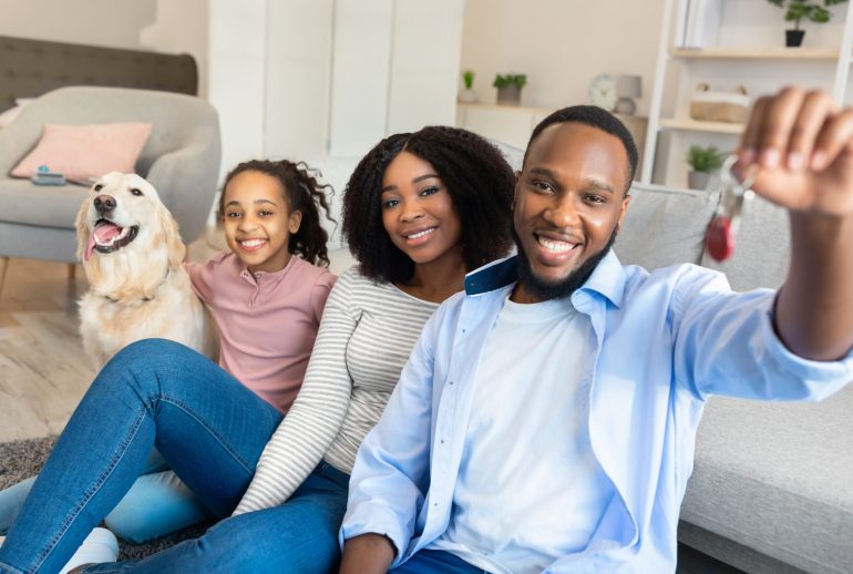 young black fam moving into apt w dog